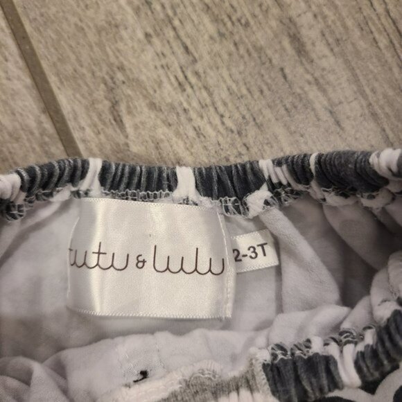 Tutu & Lulu toddler girl boutique dress brown grey floral size 2T - 3T - Picture 7 of 10